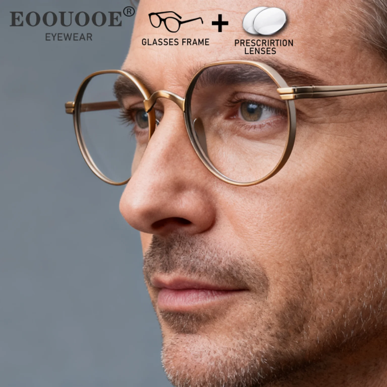 

Vintage Design Men Glasses Titanium Optical Eyewear Prescription Lenses Myopia Hyperopia Progressive Anti-Reflective Eyeglasses