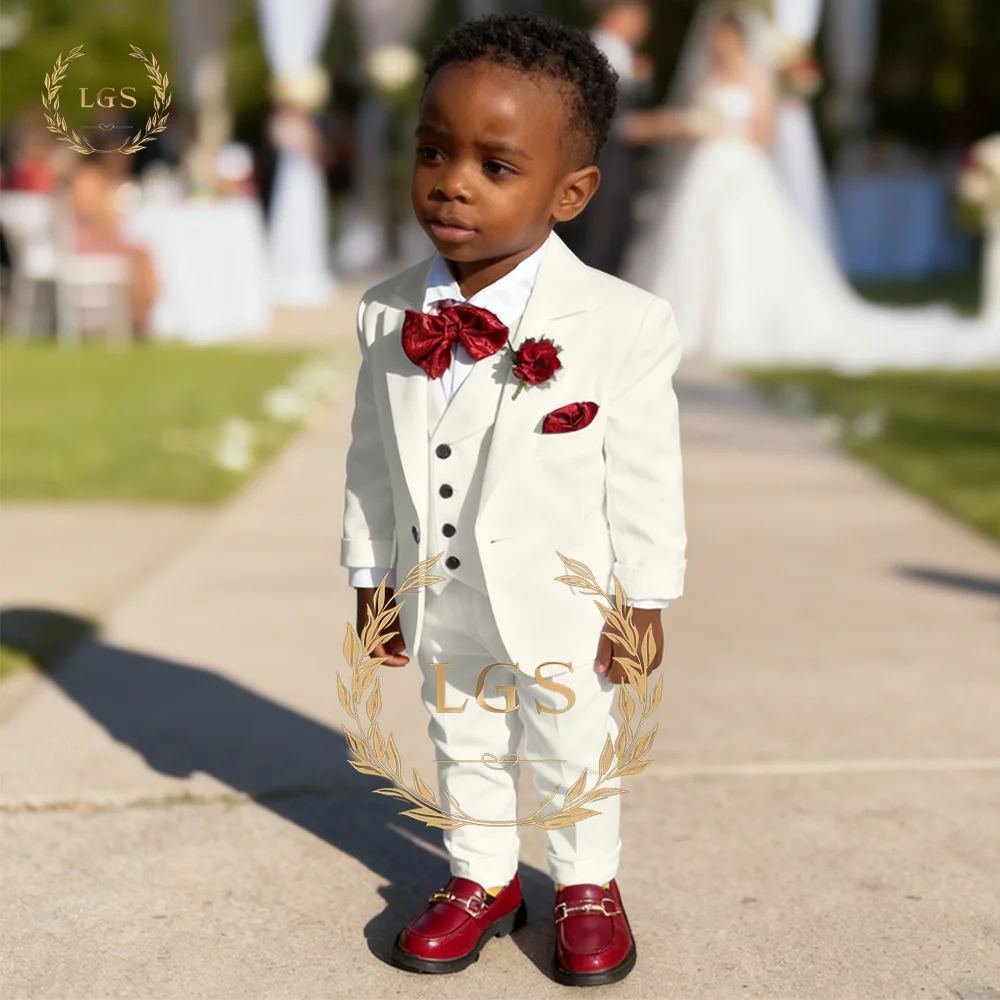 

Boys' 3-Piece Suit - Customizable Size, Slim Fit, Fit for Wedding/Party/Graduation, Formal & Daily Wear
