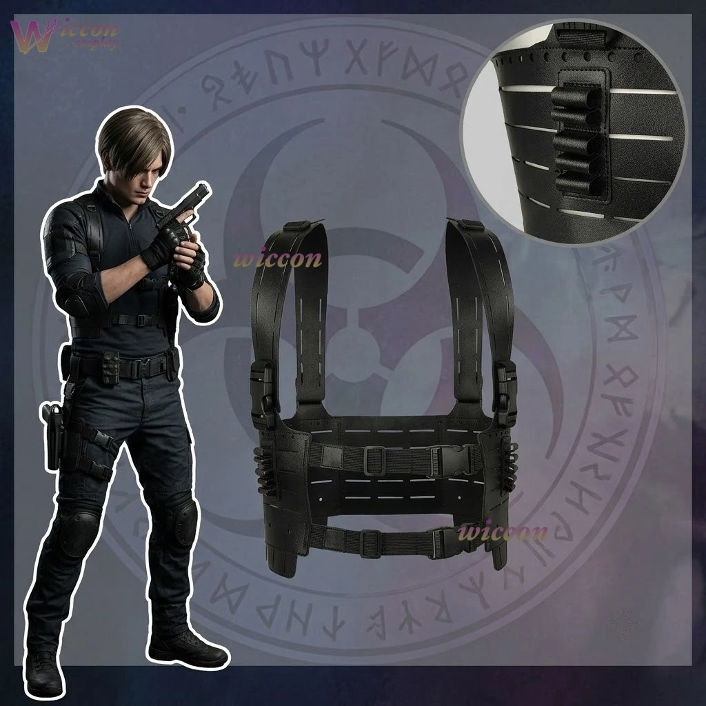 Acessórios de Cosplay RE Leon Kennedy, Equipamento Tático para Personagem de Jogo, Acessório de Personagem de Jogo para Halloween