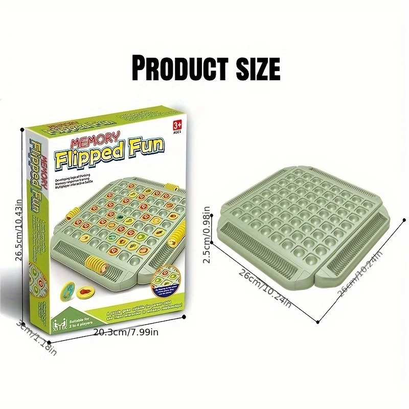 Educational Fruit Flip Memory Board Game, Creative Memory Chess Battle Game for Hand-Eye Coordination and Focus, for Kids Gifts
