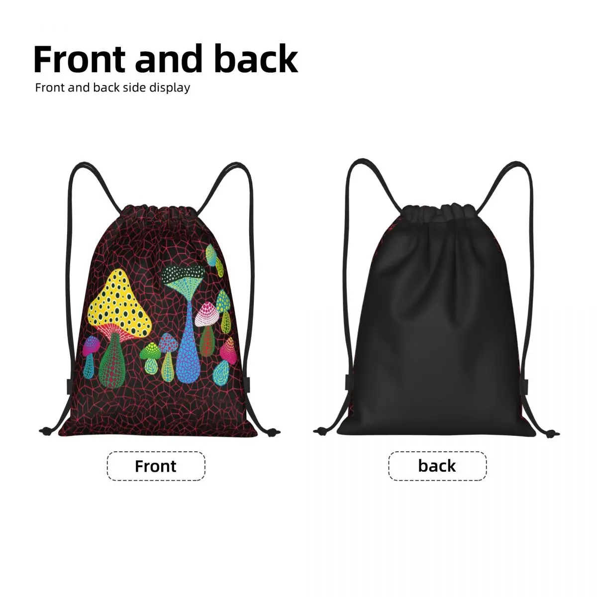 Yayoi Kusama Mold Art Drawstring Backpack Women Men Gym Sport Sackpack Foldable Shopping Bag Sack