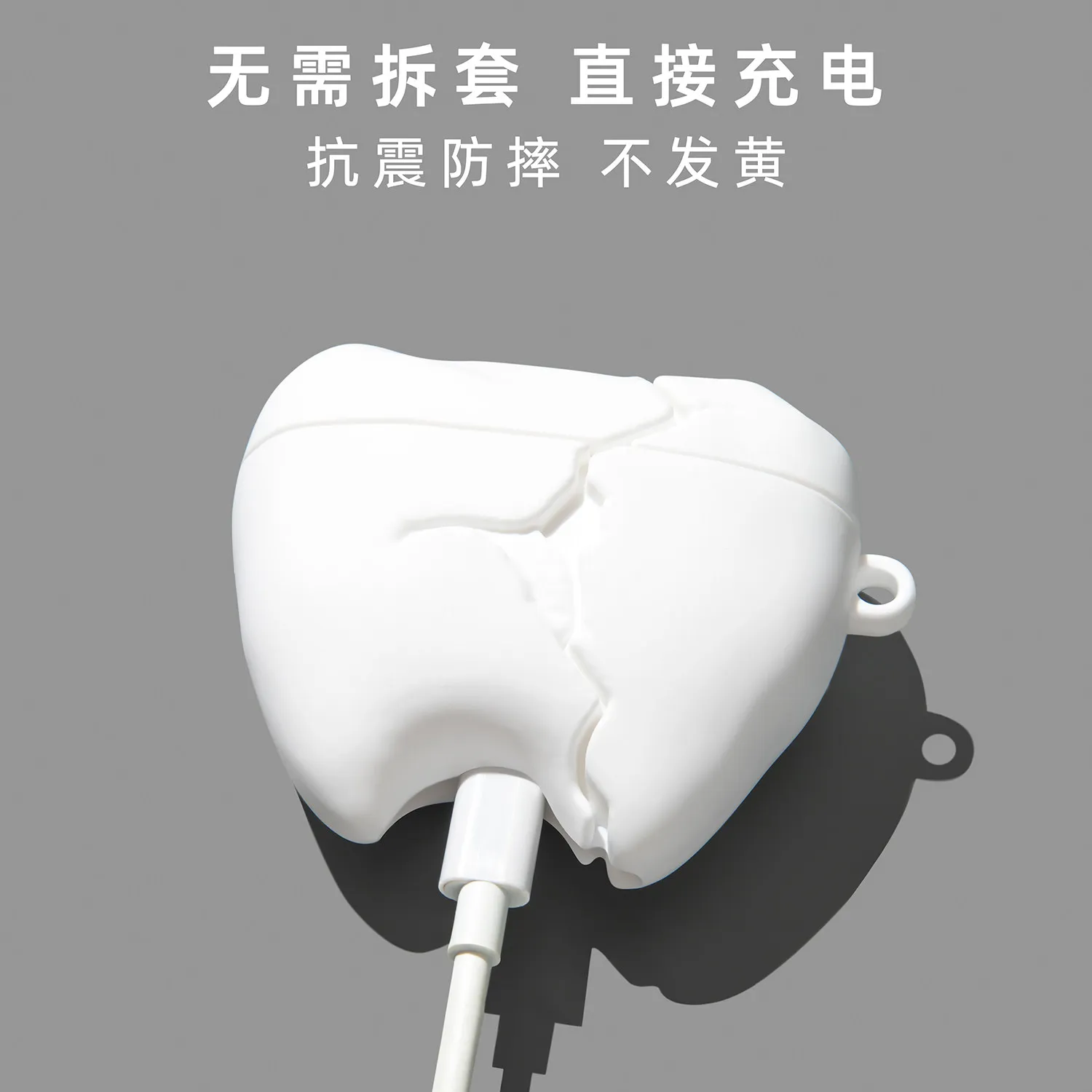 For Airpods 3 4 Pro Pro 2 Pro 3 Cracked Teeth Silicone Earphone Case Cover view 3