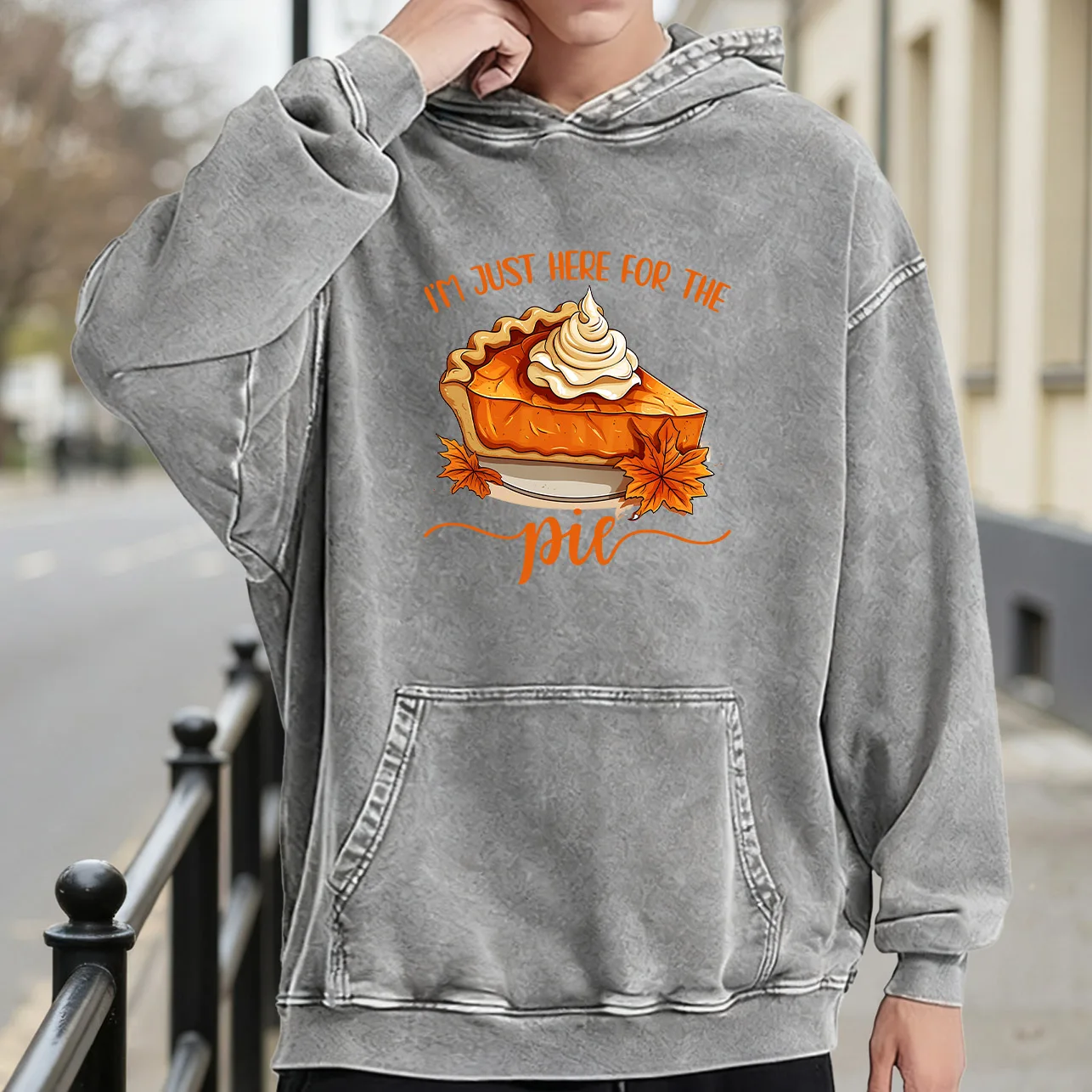 

Мужская винтажная толстовка с рисунком The Pie, потертый пуловер в стиле ретро, повседневная уличная толстовка