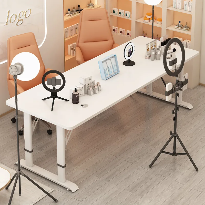 

Live table removable live streaming host with cargo workbench rectangular double Internet celebrity computer display stand