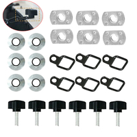 6pcs/Set Hardtop Quick Removal Thumb Screw D-Rings Kit for Jeep Wrangler CJ YJ TJ JK JKU