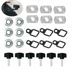 6pcs/Set Hardtop Quick Removal Thumb Screw D-Rings Kit for Wrangler CJ YJ TJ JK JKU