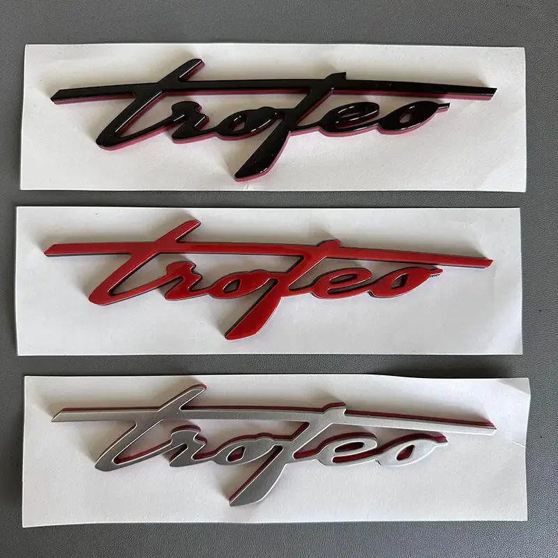 2pcs emblem F tributo, Geely Greya Levante President side emblem Trofeo letter emblem