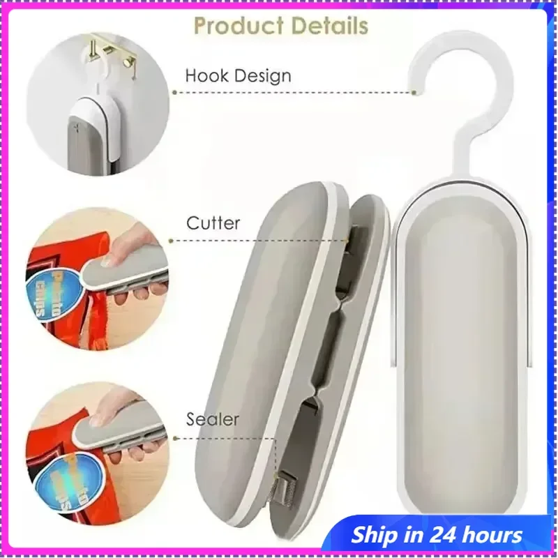 

Sealing Machine Mini Portable Sealing Clip Hand Pressure Heat Sealing Machine Food Fruit Snacks Preservation Small Tools