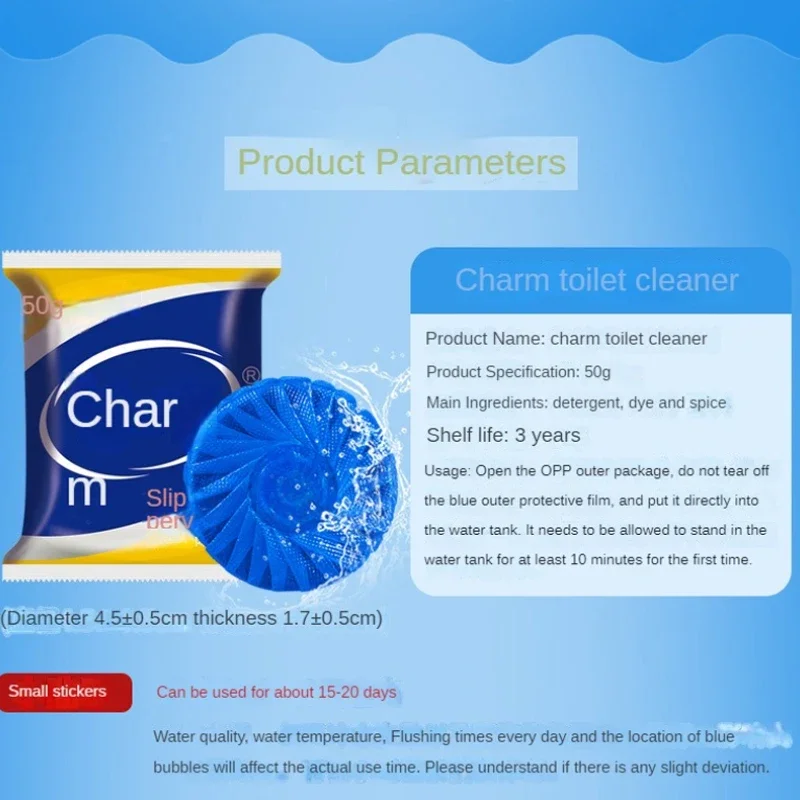 3/1Pouches Powerful Toilet Bowl Deodorizer and Cleaner with Blue Bubble Lavender Scented Toilet Cleaner for Fresh Bathrooms view 5