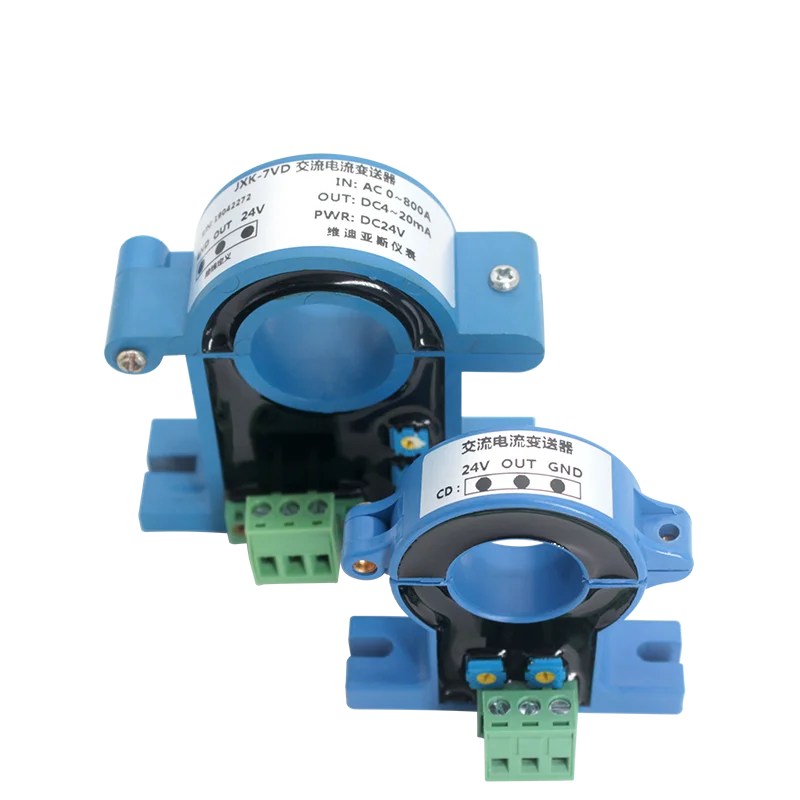 JXK-7 Hall effect AC/DC current transmitter open loop current transducer sensor 4-20mA output 0-100A, 0-200A, 0-500A, 0-1000A