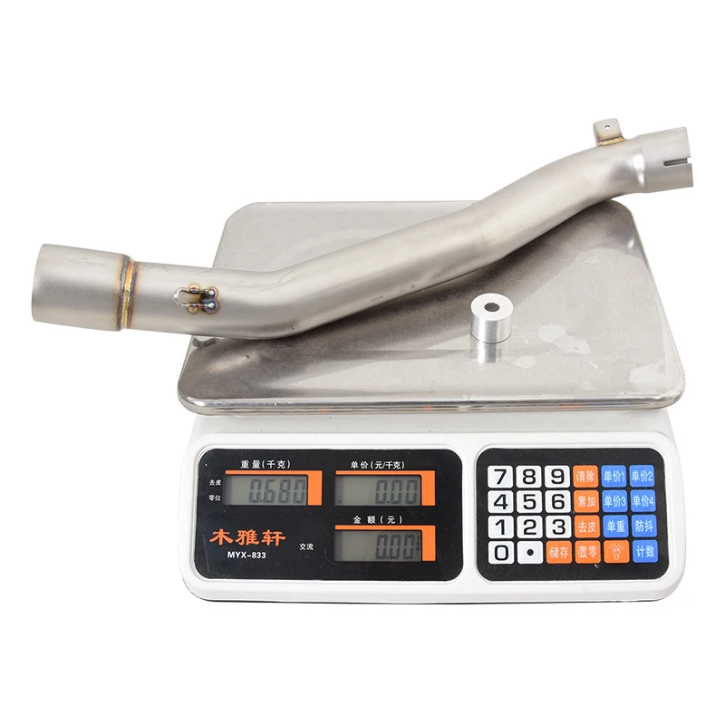 51 مللي متر دراجة نارية العادم الهروب أنبوب الفولاذ المقاوم للصدأ وصلة الأنابيب الخمار الانزلاق على ل HOHDA VFR1200X Crosstourer 2012-2020