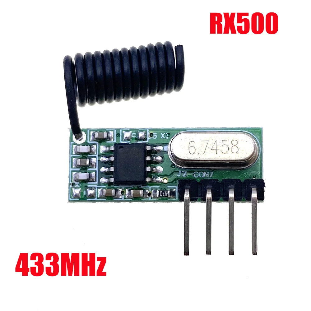 RX500 433MHz Remote Receiving Module, High Sensitivity and Low Power Wireless Receiving Module Signal Receiver Connector