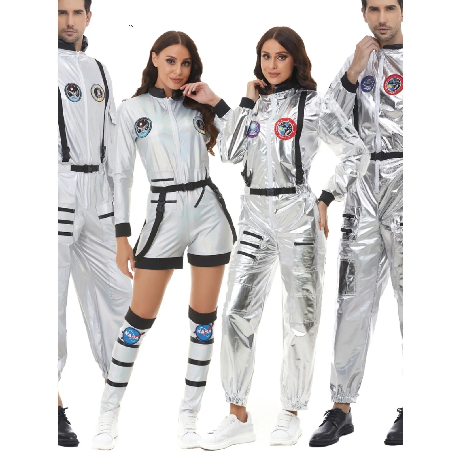 Faionable Astronaut Space Suit loween Costume for Kids Role-Plang Children's Clothing Stage Performance Outfit
