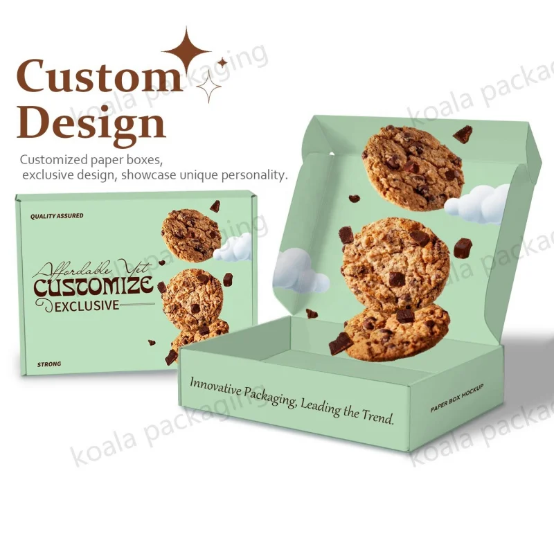 custom.Recycled Custom Printed Food Grade Sliding Drawer Open Paper Cardboard Sweet Pastel Cookie Packaging Boxes Package With D