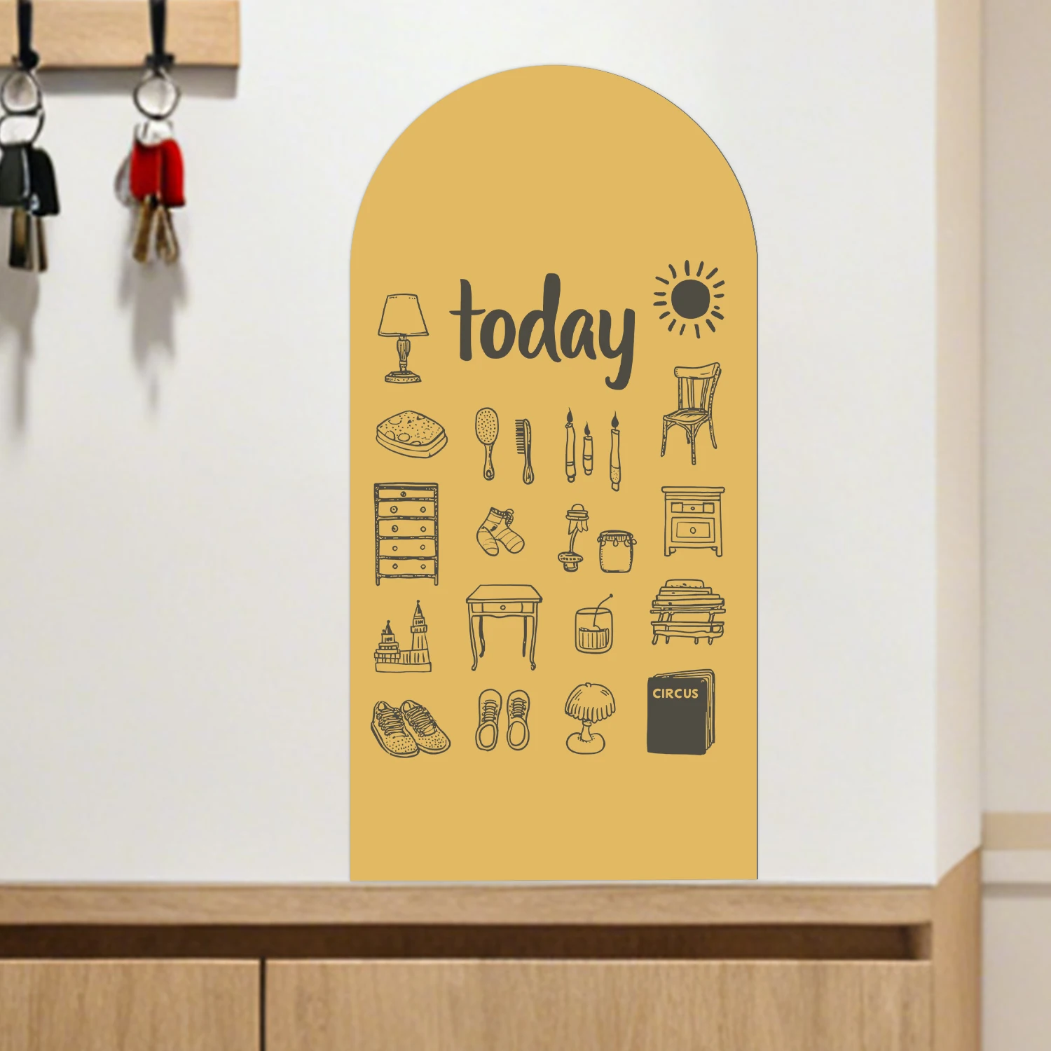 Whiteboard-Wandaufkleber-Set - Magnetisch, abwischbar, rückstandsfrei, PVC-Material, perfekt für die Heimdekoration – Detail 4