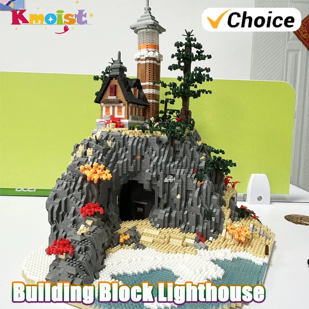 

5100 Pieces Micro Building Block Lighthouse Kids Toy with LED Light Bricks Blocks Assembly Toys Gifts for Children's Birthday