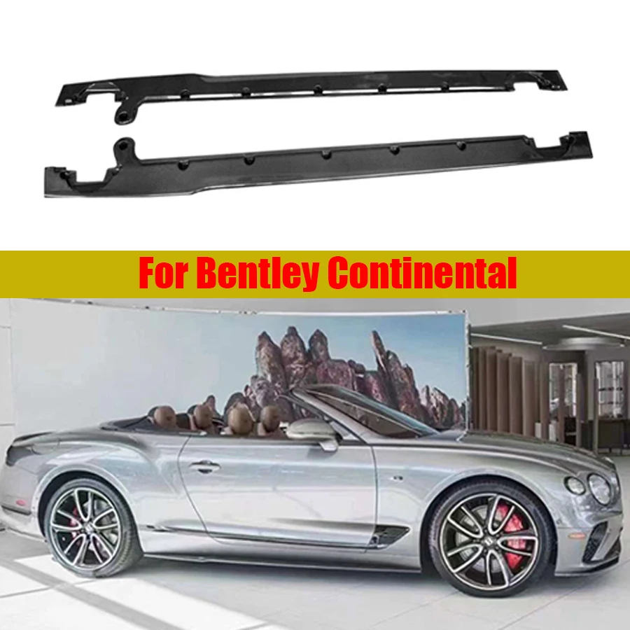 For Bentley Continental GT Carbon Fiber Side Skirt Splitters Cupwings Winglets Canards Apron Bumper Side Skirts Cover Car Access