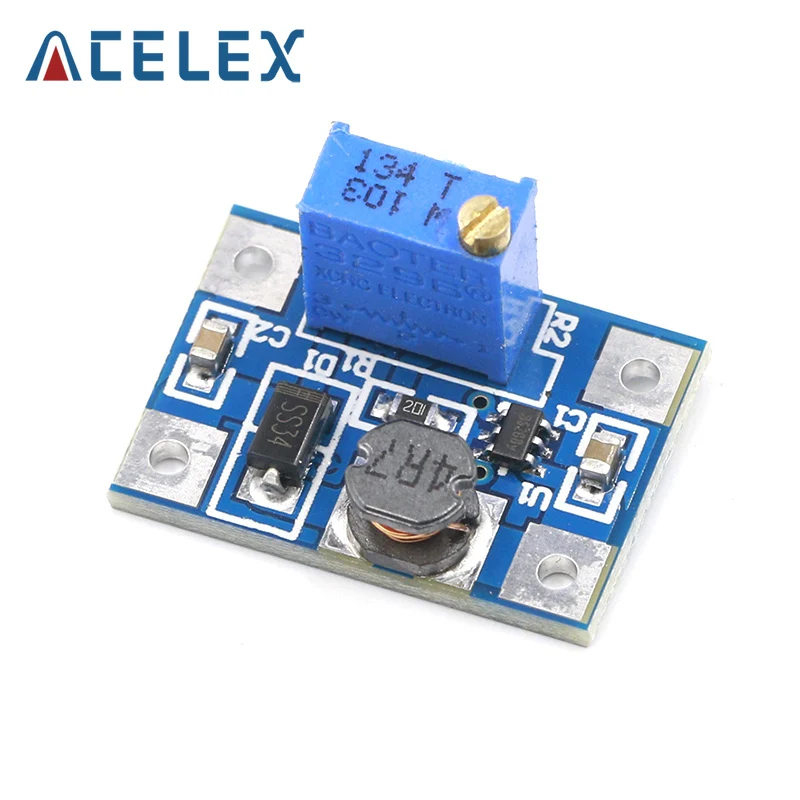 2-24V to 2-28V 2A DC-DC SX1308 Step-UP Adjustable Power Module Step Up Boost Converter for DIY Kit