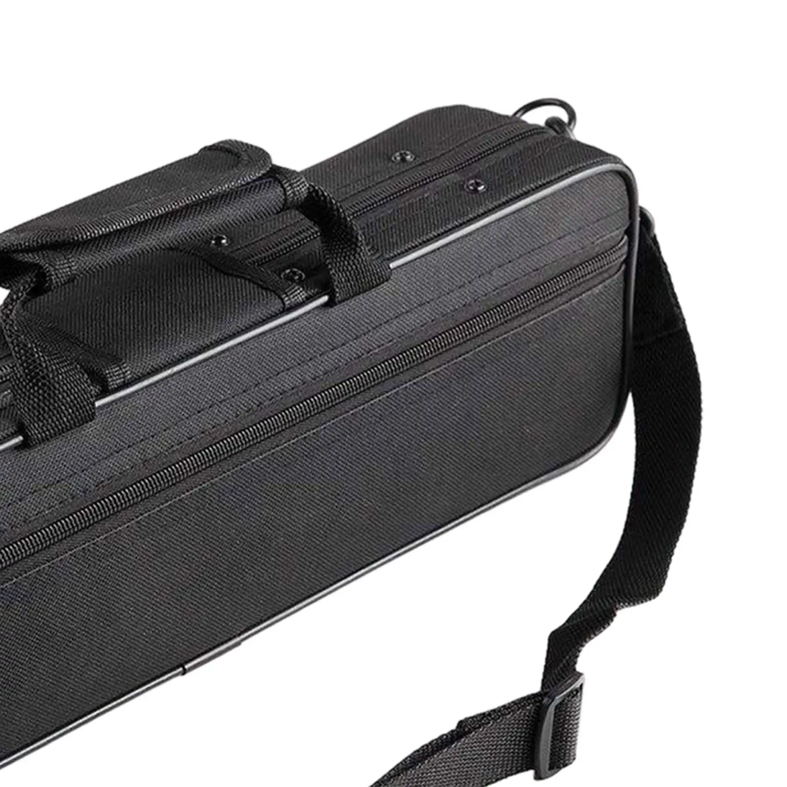 Padded Flute Storage Bag Canvas Waterproof Travel Case with Shoulder Strap for Musical Instrument Carrying