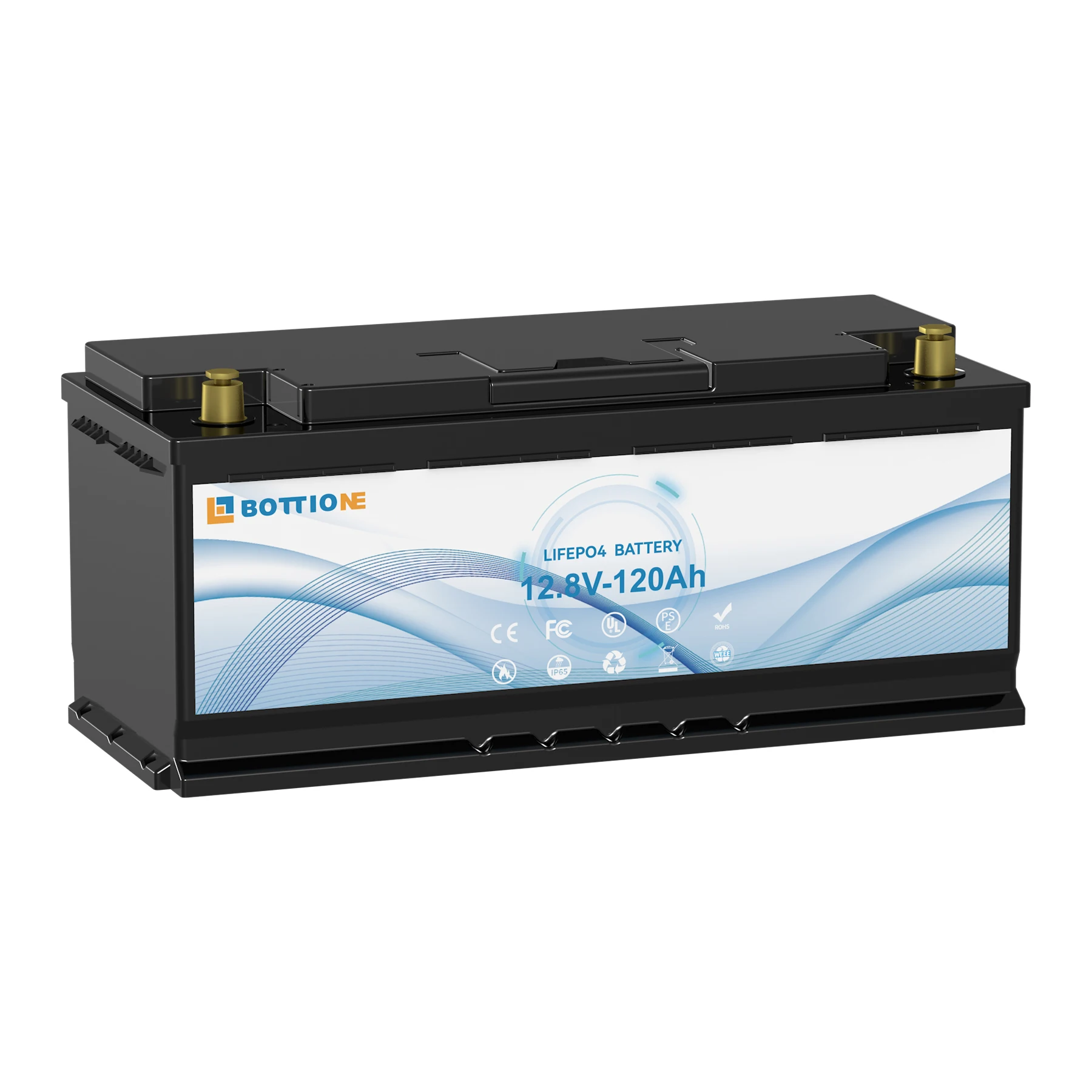 Imagem -02 - Bloco da Bateria do Fosfato do Ferro do Lítio para o Barco Marinho Bateria Lifepo4 12v 24v 50ah 60ah 100ah 120ah 200ah ue Eua Estoque de ca