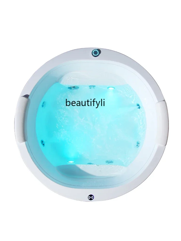 Acrylic Multifunctional Surf Jacuzzi Intelligent Constant Heating Round Waterfall Bath