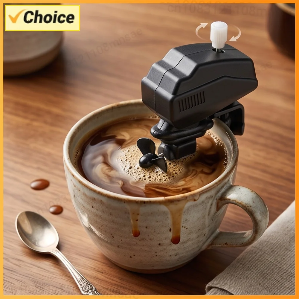 10 Pcs Wind Up Outboard Motor Coffee Mixer Mini Drink Stirrer Gadget Small Electric Drink Mixing Gadget for Home Office