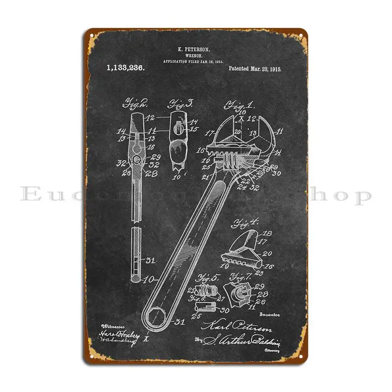 Patent Art Peterson 1915 W Metal Signs Wall Decor Garage Wall Decor Print Club Tin Sign Poster