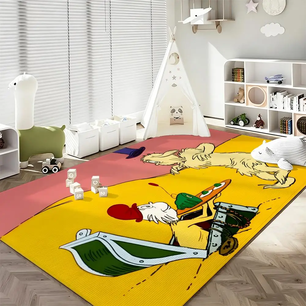 Book G-Green E-Eggs a-and Ham Floor Mat Soft Flannel Entrance Door Mat Non Slip Absorbent Bathroom Bedroom Floor Rug