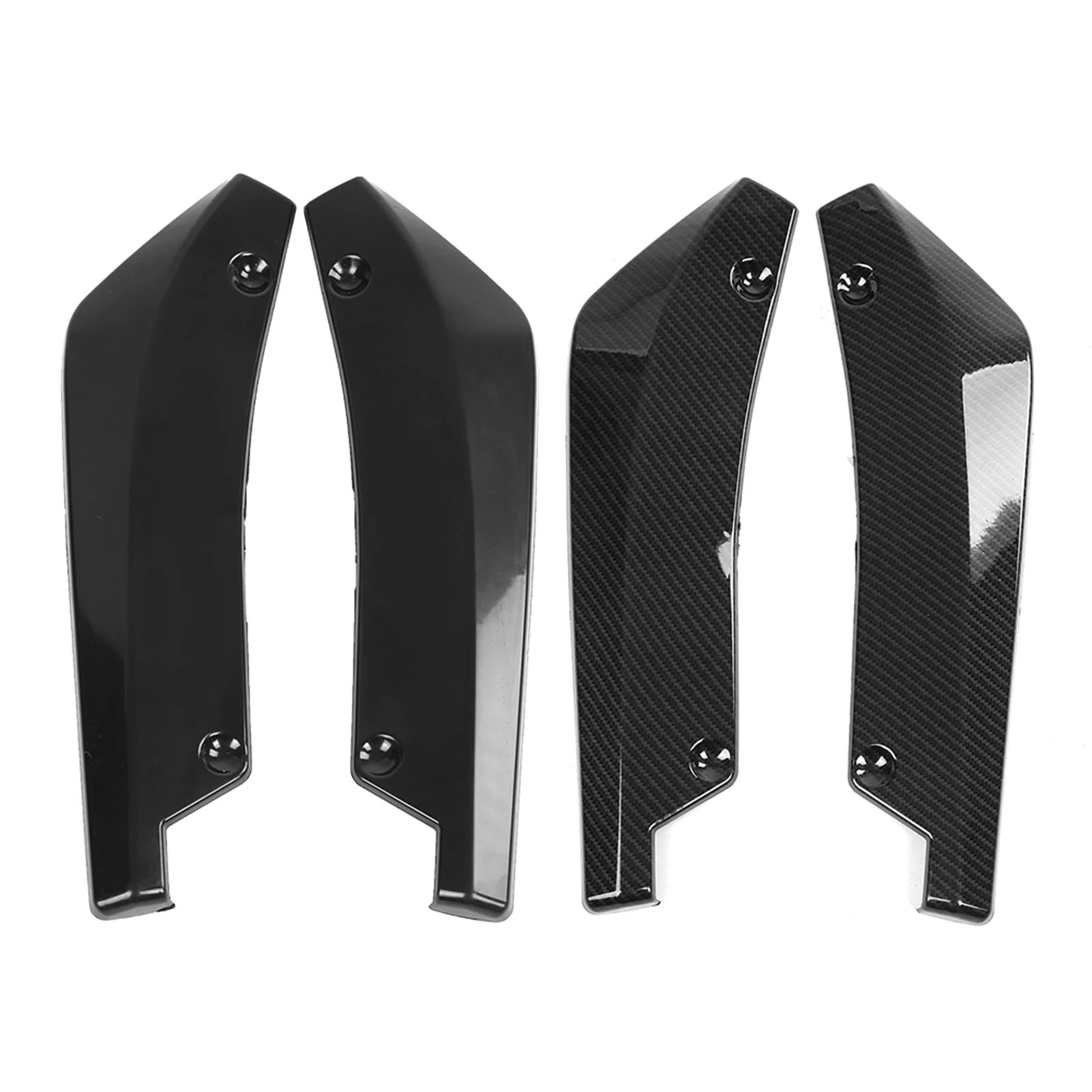 1 Pair of  Car Modified Rear Bumper Canard Diffuser Spoiler Lip Splitter Fins Car Body Spoiler Rear Bumper Lip Splitter