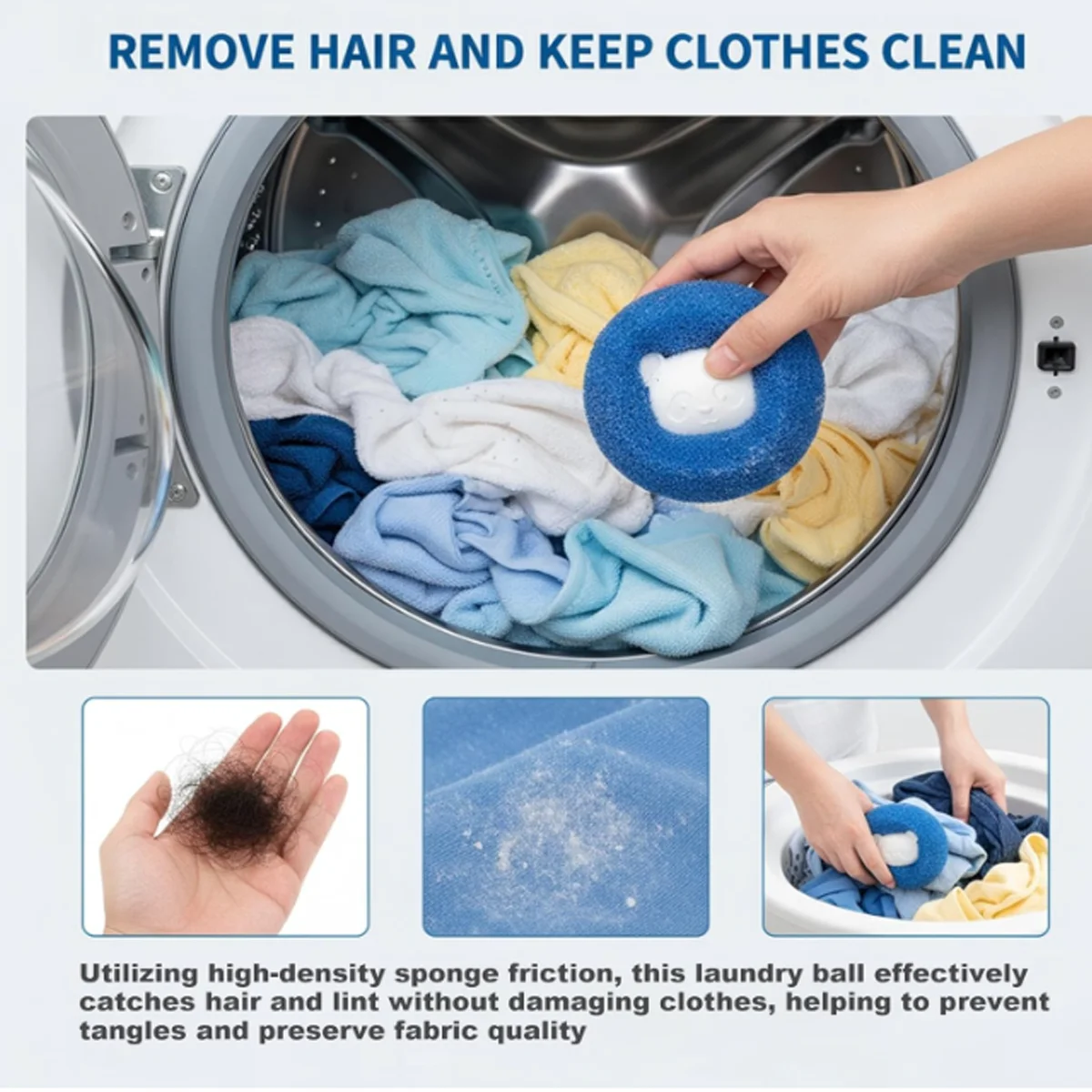 Washing Machine Hair Catcher Balls Reusable Lint Remover Pet Hair & Thread Trap For Laundry Collector Clothes Cleaning