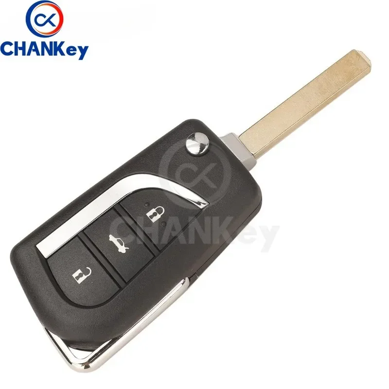 CHANKey 433Mhz FSK H ID8A Chip Flip Remote Car  For 2018+ Toyota Corolla RAV4 Hice Wildlander 2/3B VA2 Auto  Fob Control