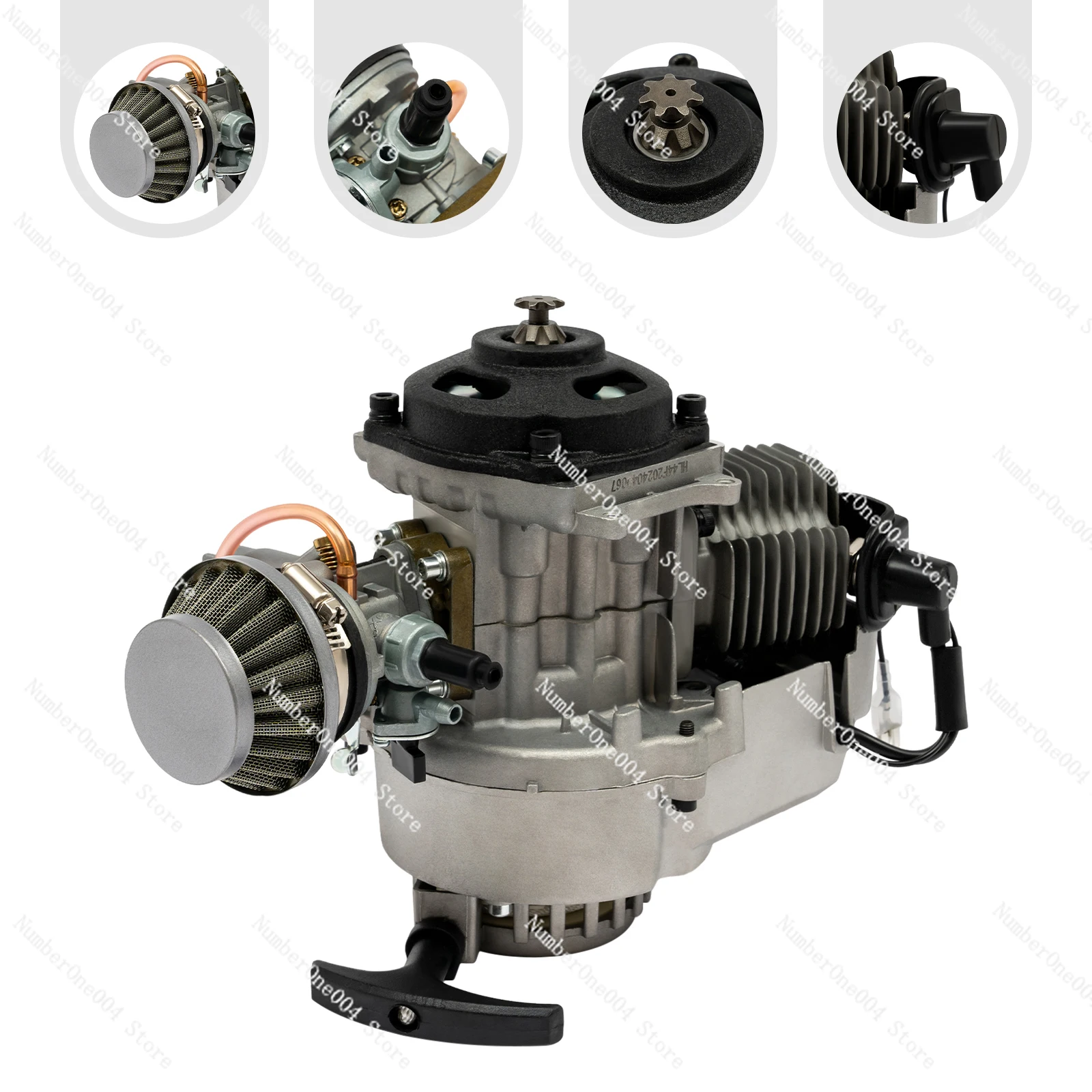 

49CC Mini Motorcycle Engine 1900W 2 Stroke Engine Motor Pull Start 12500 RPM