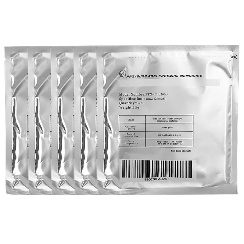 5pcs Cryolipolysis Anti Freeze Membrane Antifreeze Film for Cryotherapy Freezing Machine Anti-freezing Fat Therapy Body Slimming