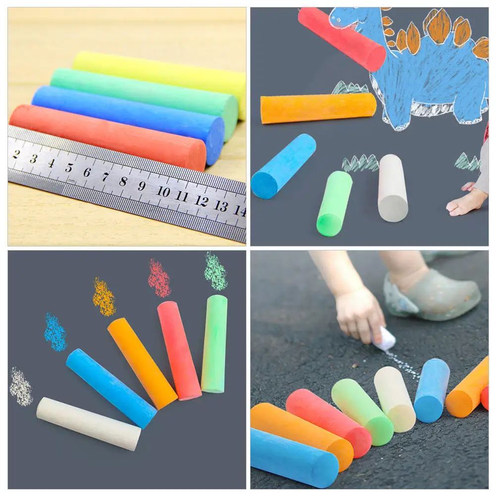 20Pcs Dust-Free Chalk for Teachers Lightweight Portable Erasable Nontoxic Safe Writing on Whiteboard Glass Plastic