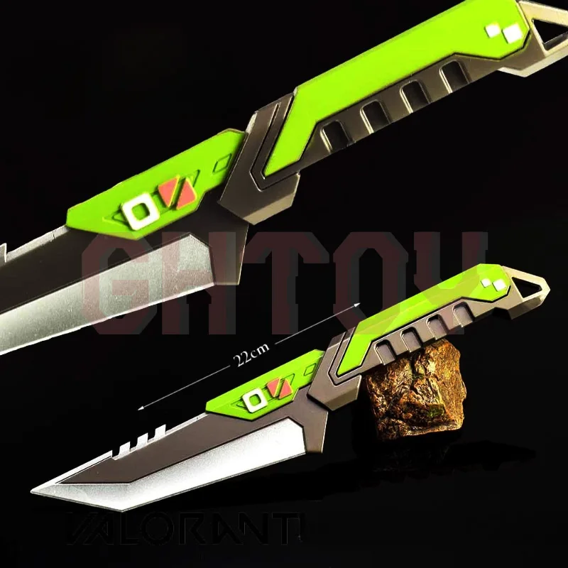 

22cm/8.66in Valorant Game Peripheral Weapon Model Over Limit Flash Memory Metal Toy Ornaments Collections Desktop Display Gifts