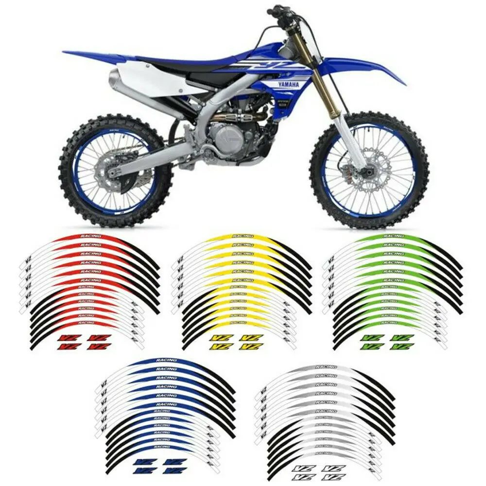 

"21 "19 RIM WHEEL STRIPES STICKERS REFLECTION TAPE FOR YAMAHA YZ 125 1989-2022