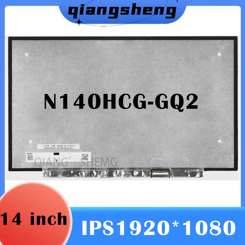 

N140HCG-GQ2 14.0 inch IPS 1920*1080 EDP 30Pins 72% NTSC Laptop Display Matrix New Replacement N140HCG-GQ2 fit N140HCG-GR2