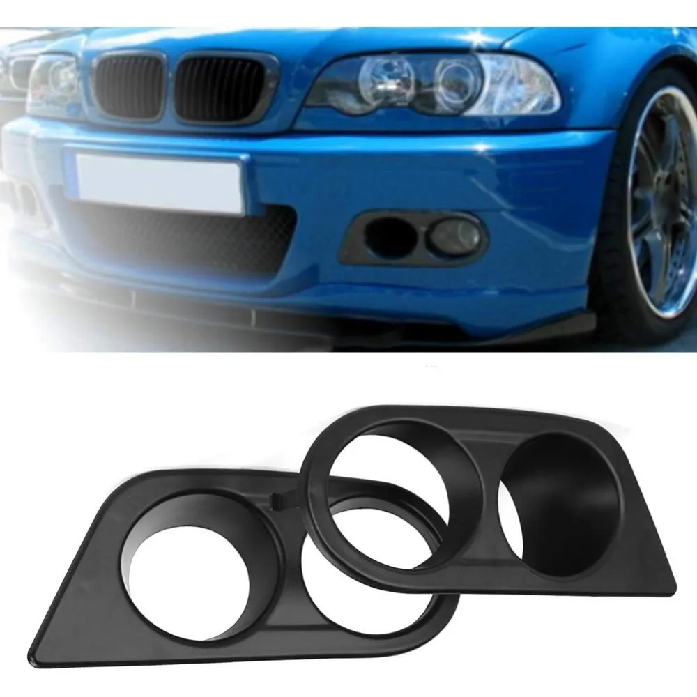 Fog Light Cover for E46 M3 2001-2006, Front Bumper Foglight Guard with Dual Holes, Durable and Stylish Car Accessory