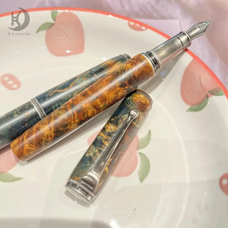 1 Stück hochwertiger Vintage-Füllfederhalter aus stabilem Holz und Kupferstab, luxuriöser Schreibstift, perfekt für Schule und Unternehmen, zurück zur Schule – Detail 6