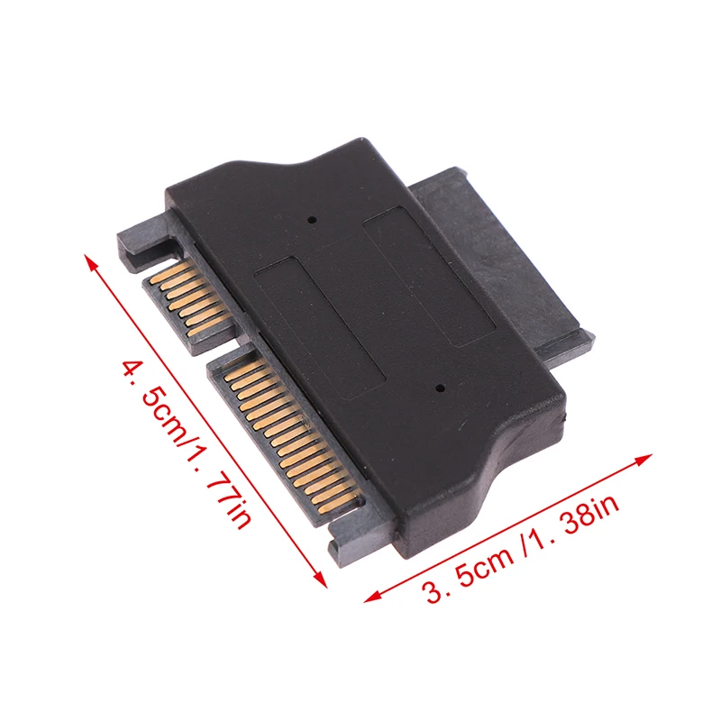 NEW SALE 1Pc Slimline Adapter For SATA ATA 7+15 Serial 22Pin Male To Slim SATA 7+6 13Pin Female Adapter Electronic Accessories