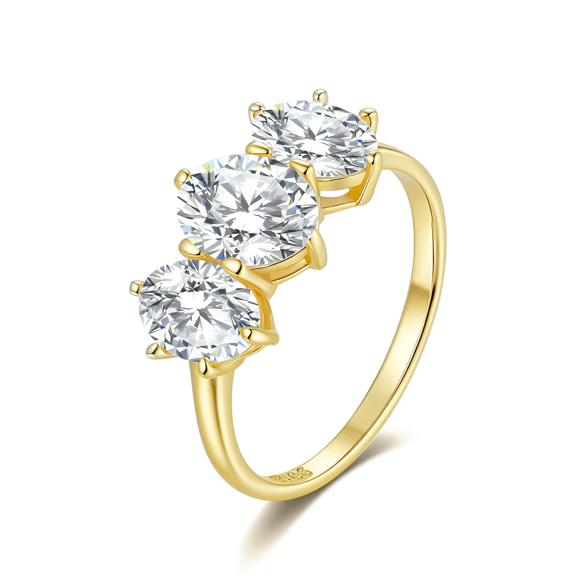 

S925 Silver 18K GP 1.5CT D Color Fancy Oval Cut Moissanite Women's Ring, Elegant Fine Jewelry Gift.