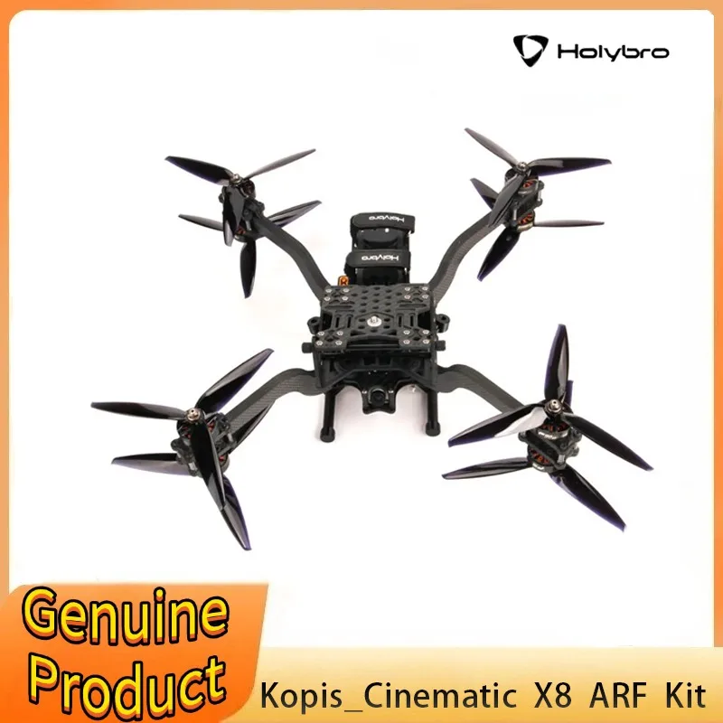

Holybro Kopis Cinematic X8 8-дюймовая рама FPV 396 мм ARF Kit с T-Motor F90 KV1300 Бесщеточный двигатель Gemfan 7040 3-лопастные пропеллеры