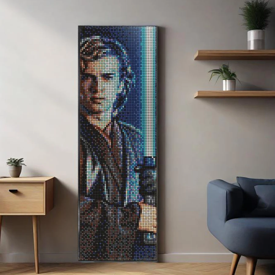 

31205 Анакин Скайуокер MOC, классическая пиксельная живопись, набор строительных блоков, мозаичные кирпичи, игрушки из фильмов, лучший подарок на Рождество и день рождения