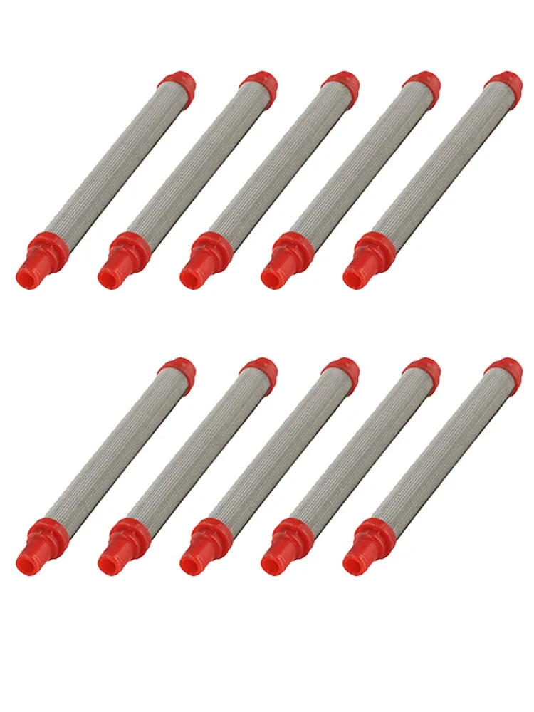 For Wager Spray Tool Airless Spray Filter 10pcs 304 Stainless Steel RED Replacement New Fillers Marking Paints