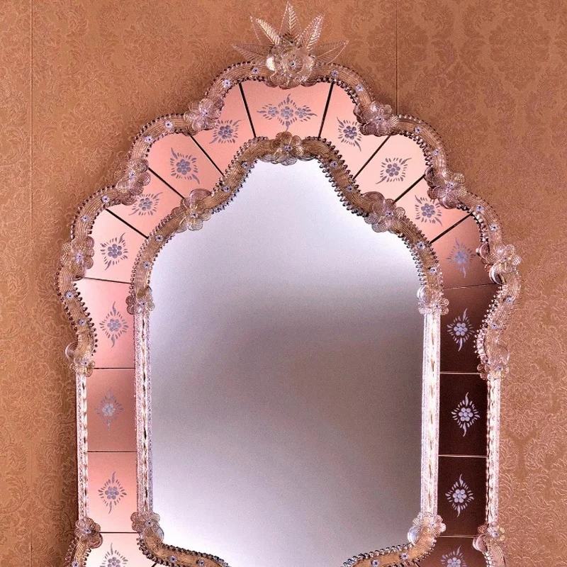Mirror wall hanging mirror makeup mirror desktop retro medieval full-length decorative porch dressing living room