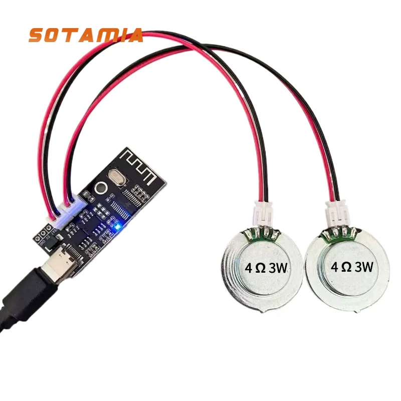 

SOTAMIA 27 мм резонансный вибрационный динамик 4 Ом 3 Вт DIY Bluetooth-динамик 5Wx2 Bluetooth усилитель мощности модуль аудиоприемника
