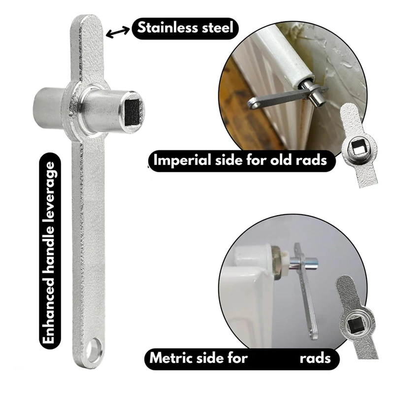 Nieuwe 2 Stuks Luchtuitlaat Handvat Heater Radiator Sanitair Gereedschap Sanitair Bloeden Socket Radiator Voor Bloeden Vierkant Gat