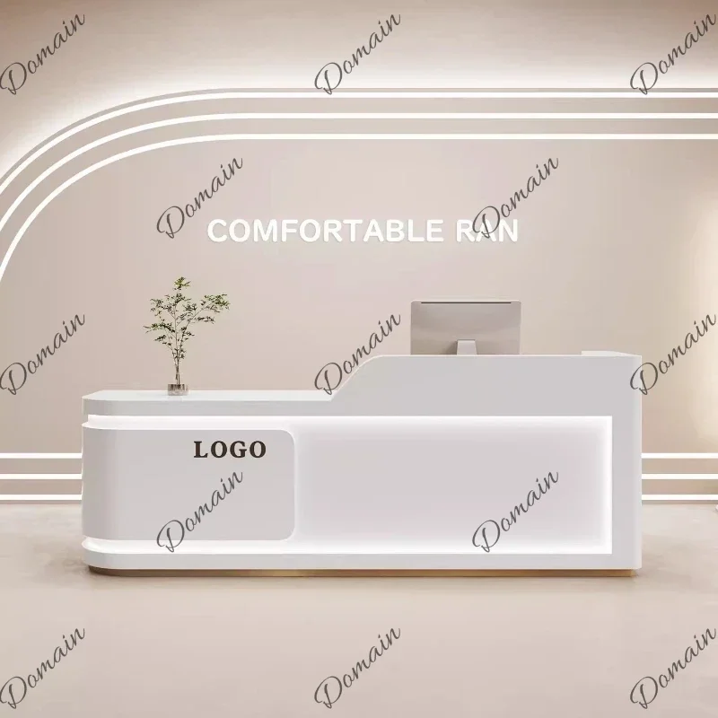 XX Beauty Salon Clothing Store Baking Paint Reception Counter Customer Center Office Table Computer Desk Schreibtisch Furniture