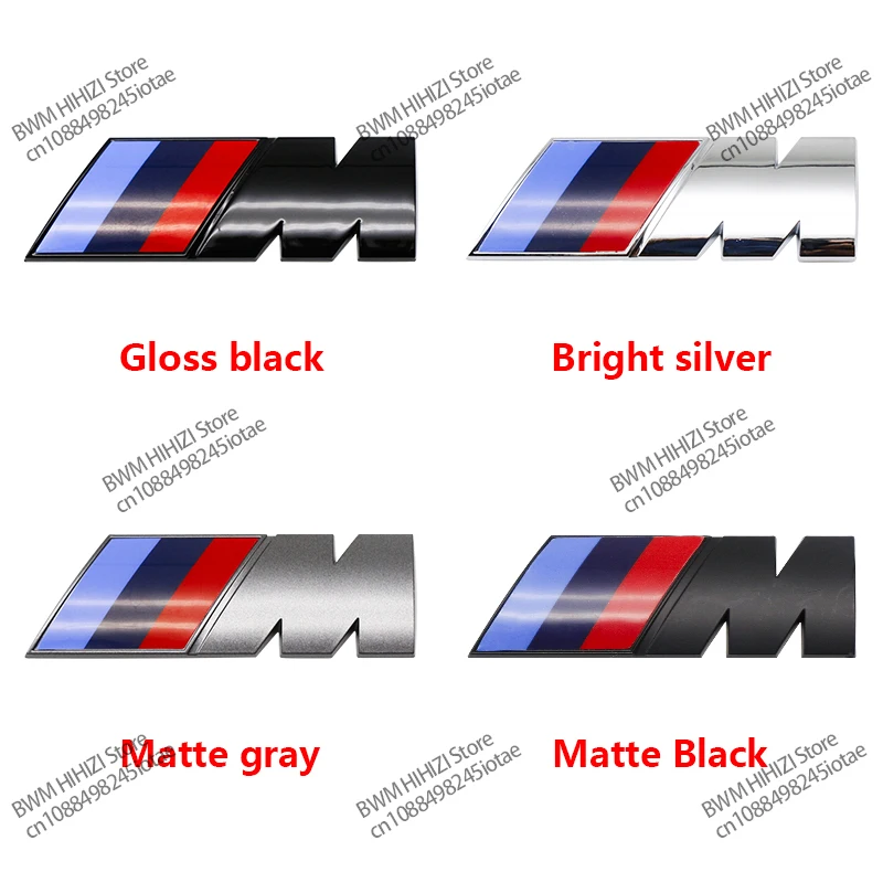 Car Body Side Badge Sticker, 3D M Logo, Decoração Traseira Tronco, Acessórios de Modificação do Carro, Todos os BMW, M Power, X1, X3, X5, X7, E71, 1Pc