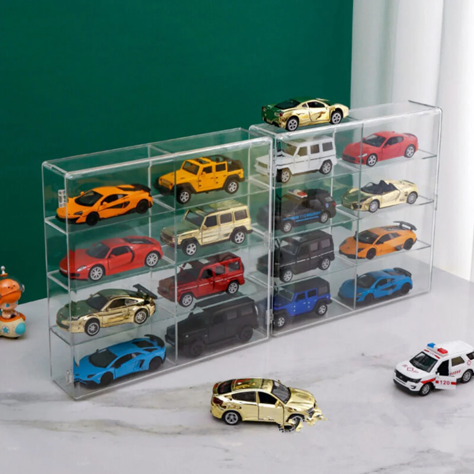 New 1:32 Car Model Storage Box Display Shelf Acrylic Dustproof Door Waterproof Case for car models collection children's gift